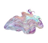 ELAYARD Halloween Wig Curly Rainbow Hair Makeup Prop for Festival Party Horror Theme Long Wave Blonde Wig Net
