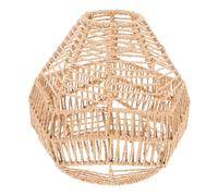 ELAYARD Handwoven Paper Rope Lampshade Faux Rattan Retro Pendant Ceiling Light Cover for Restaurant Dining Rustic Floor Table Lamp Decor