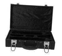 ELAYARD Hard PU Clarinet Reed Case with Latch Lock and Handle Lightweight Portable Musical Instrument Storage Bag for Musicians Black Protective Clarinet Holder for Secure Transport