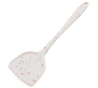 ELAYARD Heat Resistant Non Stick Silicone Spatula with Long Handle Scratch Wok Turner for Cooking Comfortable Grip Kitchen Utensil for Nonstick Cookware