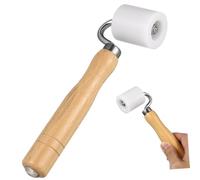ELAYARD Heavy Duty Seam Roller for Wallpaper with Pom and Wood Handle Pressure Tool for Home Decoration Suitable for Thick Non Woven Fabric and Foil Wallpapers DIY Wall Seam Roller