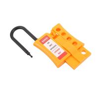ELAYARD Insulated Nylon Lockout Hasp with 4 Holes for 6mm Keys, Non-Conductive Electrical Safety Lock for Industrial Machine Panel, Multi-User Lockout Tagout Device for Circuit Protection