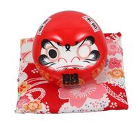 ELAYARD Japanese Ceramic Dharma Egg Figurine Desktop Ornament Decorative Lucky Doll for Home and Shop Decor Porcelain Craft with Traditional Mythology Design Random Style