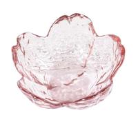 ELAYARD Japanese Pen Washing Cup and Nail Pen Holder, Glass Cherry Blossom Crystal Manicure Dish for Nail Art Tools, Decorative Storage for Salon and Home Use