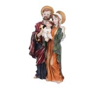 ELAYARD Jesus Birth Statue Resin Nativity Figurine Compact Sculpture for Tabletop Altar Catholic Home Decor and Spiritual Christmas Giving