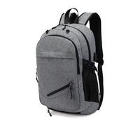 ELAYARD Large Capacity Oxford Cloth Football Backpack with USB Charging Port Basketball Net Compartment and Dual Buckles Outdoor Sports Rucksack for Men and Students Grey