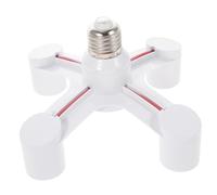 ELAYARD Light Socket Splitter Adapter Lamp Holder Converter for LED Bulbs Compact Abs Copper Construction Heat-resistant Insulated Base for Creative Multi-bulb Lighting