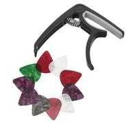 ELAYARD Lightweight Metal Capo with Plectrum Compact Guitar Accessory for Acoustic Electric Guitars, Ukulele, Banjo Mandolin