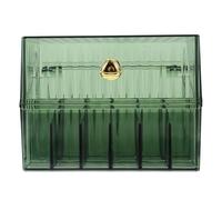 ELAYARD Lipstick Holder Organiser with Lid Lightweight Decorative Pet Makeup Display Case for Bedroom Or Dresser in Green Simple Shape