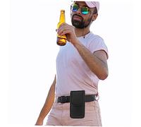 ELAYARD Lost Oxford Canvas Phone Waist Bag with Turning Card Pouch and Backside Buckle Fit Up to Smartphones Outdoor Hands Carrier for Keys Tickets and Essentials