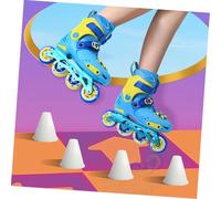 ELAYARD Luminous Roller Skating Training Cones with Windproof Flat-head Design PE Material Hollow Stackable Marker for Outdoor Sports Practice and Agility Drills