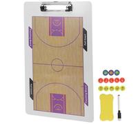 ELAYARD Magnetic Basketball Coaching Board Double Sided Dry Erase Clipboard with PVC Surface Portable Strategy Whiteboard for Coaches Random Color