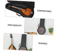 ELAYARD Mandolin Gig Bag Thickened Canvas Case with Large Capacity Double Shoulder Straps and Unique National Style Knitting Design for Portable Instrument Travel