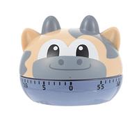ELAYARD Mechanical Kitchen Timer Cartoon Cow Design Portable Cooking Timer Loud Alarm for Management Habit Training