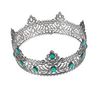 ELAYARD Men's Medieval King Crown with Rhinestones Lightweight Comfortable Tiara Headband for Birthday Wedding Prom Halloween Party Hair Accessory Royal Diadem for Cosplay