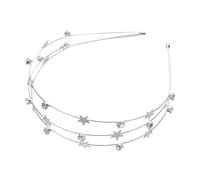 ELAYARD Metal Hairband Star Rhinestone Design for Wedding Parties Comfortable Non Slip Multi Layers Metal Headband for Girls Women