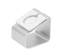 ELAYARD Metal Watch and Phone Charging Stand Holder with Slip Pad Durable Dock Compatible for Iwatch Smartwatch Compact Organizer for Desk and Office Silver