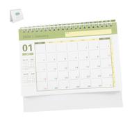 ELAYARD Mini Desk Calendar Flip Standing Desktop Organizer for Home Office Thick Planner Gradient Green Small Compact Scheduler for Daily Planning and Appointments