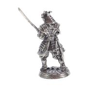 ELAYARD Miniature Japanese Samurai Statue Cupronickel Collectible Figurine with Intricate Detailing Desktop Ornament Cultural Heritage Sculpture for Home Decor