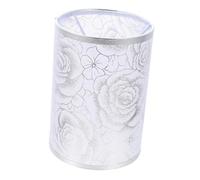 ELAYARD Modern Cloth Lampshade for Desk and Pendant Lights Reusable Fabric Cover Stylish Straight Design in Silver Rose Height for Home and Office Lighting