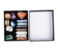 ELAYARD Multi-Function Amethyst Crystal Pillar Portable Chakra Stones for Meditation Healing Therapy Relaxation and Stress Relief Box