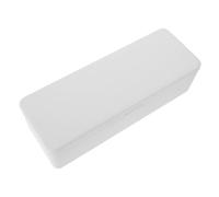 ELAYARD Multifunctional Desk Storage Box Plastic Organizer with Battery Case and Cable Holder for Desktop Cord Management Durable Scratch Resistant Compartments for Neat Home and Office White