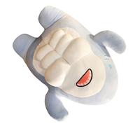 ELAYARD Muscular Shark Stuffed Pillow Blue Shark Doll Soft Cuddly Ocean Animal for Bedroom Sofa Decoration and Sleep Companion