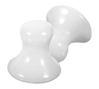 ELAYARD Mushroom Shaped Facial Massage Stones 2Pcs White Jade for Gua Sha Therapy and Skin Relaxation