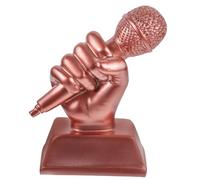 ELAYARD Music Microphone Trophy Award for Detailed Resin Craft with Vintage Copper Finish Lightweight Childrens Honor Trophy for Music Competitions and Singing Contests Safe Smooth Surface