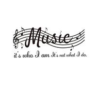 ELAYARD Music Note Pattern Removable Wall Sticker Decor for Bedroom Living PVC Wall Decal with Strong Adhesion Easy to Apply and Remove Without Residue