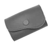 ELAYARD Nail Drill Bits Holder Nail Drill Bit Storage Bag 16 Holes Portable Classic Dark Grey PVC Case Extends Lifespan for Beauty Enthusiasts Travel Use