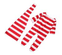 ELAYARD Newborn Photoshoot Outfit Set Two Striped Romper with Footies and Hat Photography Prop Easy Dressing Festive Design for Capturing Precious Moments