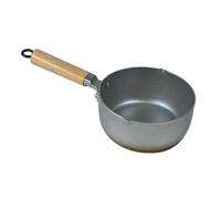 ELAYARD Non-Stick Complementary Food Pot with Double Spout and Anti-Scald Handle Silver Stew Pan for Food Milk Sauces Instant Noodles Suitable for Gas Induction Electric Stoves