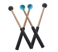 ELAYARD of Marimba Drumsticks Practical to Use and Tongue Drum Mallets 2 Pairs with Wooden Handles No Burrs Suitable for Professionals and Beginners in Percussion Instruments