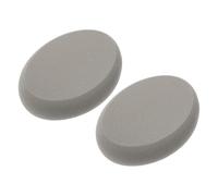 ELAYARD Oval Powder Puff 2pcs for Women’s Makeup, Grey Edge-finished Facial Cushion Puff, Expandable Water-activated Cosmetic Sponge for Loose and Foundation Powder Application,