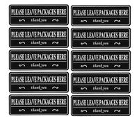ELAYARD Package Drop Vinyl Stickers 10 Sheets Self Adhesive for Home Office Shop Door Window High Impact Graphics for Package Placement