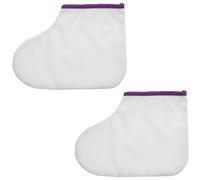 ELAYARD Paraffin Wax Foot Therapy Covers Spa Foot Wraps Thin White with Purple Edge Wax Refills Suitable for Salon and Home Use