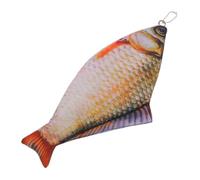 ELAYARD Pencil Case and Fish Shaped Creative Made of Polyester and Pp Cotton, Easy to Carry Versatile Use for Makeup Storage, Unique Travel Makeup Pouch School Supplies Watercolor