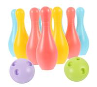 ELAYARD Plastic Bowling Game for Bowling Pins and Balls Indoor Outdoor Play to Motor Skills Hand-eye Coordination and Logical Thinking Pins Balls