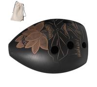 ELAYARD Portable 8 Hole Black Pottery Ocarina Musical Instrument for Beginners and Children, Easy to Learn Music, Compact Size that Can be Put a Bag for Playing Anywhere Random Color