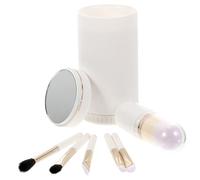 ELAYARD Portable Face Makeup Brush with Handles and Rotating Case Dense Soft Bristles for Eyeshadow and Highlight Beauty Tools for Womens Daily Use and Gift Giving