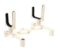 ELAYARD Portable Foldable Violin Display Stand Protecting Violin from Toppling with Telescopic Pu Frame, White Colour for Home and Stage Use