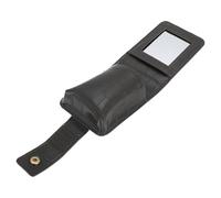 ELAYARD Portable Lipstick Carrying Bag with Mirror Travel Makeup Pouch in Minimalist Gray Compact Cosmetic Organizer for Women and Convenient for Outdoor and Office Use