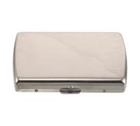 ELAYARD Portable Metal Cigarette Box Holder for 12 Cigarettes with Spring Clip, Retro Organizer with Slanted Edge for Men and Women Travel and Everyday Carry