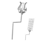 ELAYARD Portable Silver Marching Saxophone Music Stand Sheet Music Holder for Alto Sax - Long Support Rack for Outdoor and Performance Use