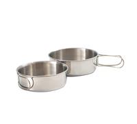 ELAYARD Portable Stainless Steel Folding Bowls Mini Stackable Outdoor Tableware Rust-Resistant Lightweight Camping Snack Kitchen Bowls