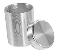 ELAYARD Portable Titanium Alloy Tea Canister Compact 2.6 Inch Airtight Metal Storage Jar for Milk Powder Coffee and Dried Goods in Home and Tea Stores