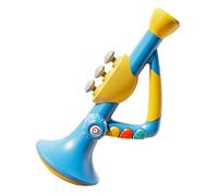 ELAYARD Portable Trumpet for Early Education Safe Material Musical Instrument with Realistic Whistle Sounds Multifunctional Storytelling and Songs for Years