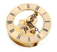 ELAYARD Quartz Clock Movement Insert with Roman Numerals 86mm Metal Skeleton Mechanism Display Easy Replacement for Clock Repair