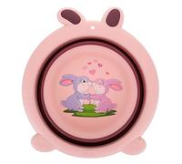 ELAYARD Rabbit Footbath Cartoon Wash Basin Portable Folding Bath for Boys and Girls Collapsible Tub for Face and Foot Washing at Home Travel